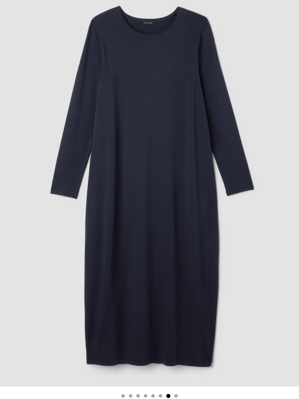 Eileen Fisher Black Long Sleeve V-Neck Dress